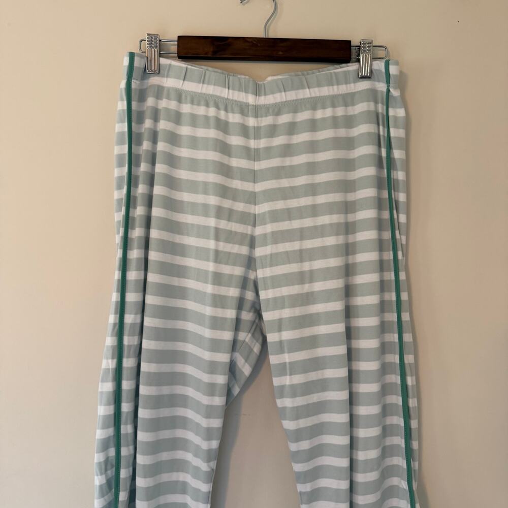 Lake Striped Pajama Set Long Sleeve Top and Pants 100% Pima Cotton Size Medium - Picture 4 of 13